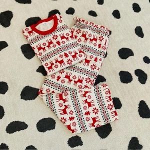 Hanna Andersson $104 Unisex XL Dear Deer Holiday Snowflake Print Pajama PJ Set